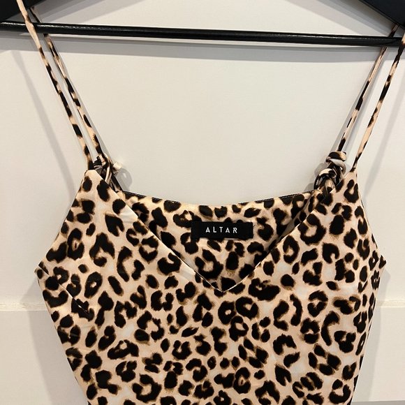 Leopoard-print Slip Dress - Adjustable Mini - Fits XS/S/M - Picture 6 of 6